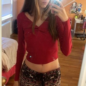 Hollister long sleeve crop